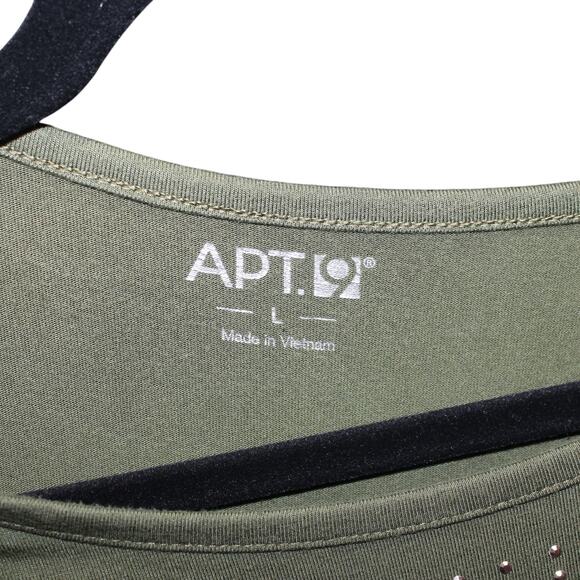 Apt.9 Green and Gold Bejeweled Tunic Size Large - Picture 4 of 4